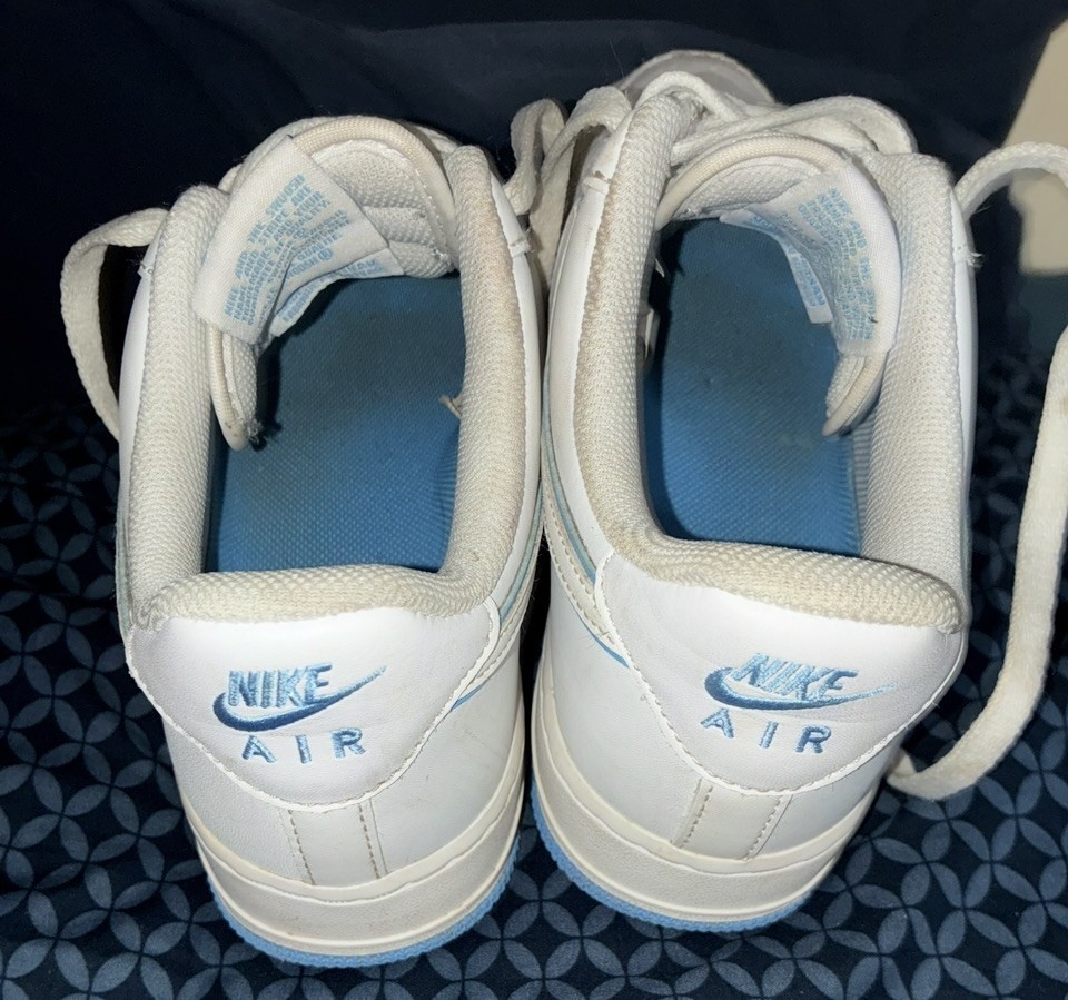 Mens – Nike Air Force 1 ’07 White University UNC SZ 8.5 US – White/ Blue- 🔥