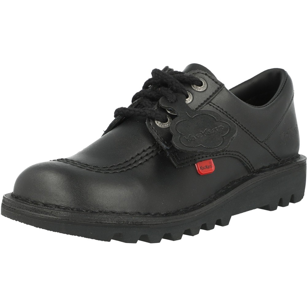 Kickers Kick Lo Black Leather Formal Shoes