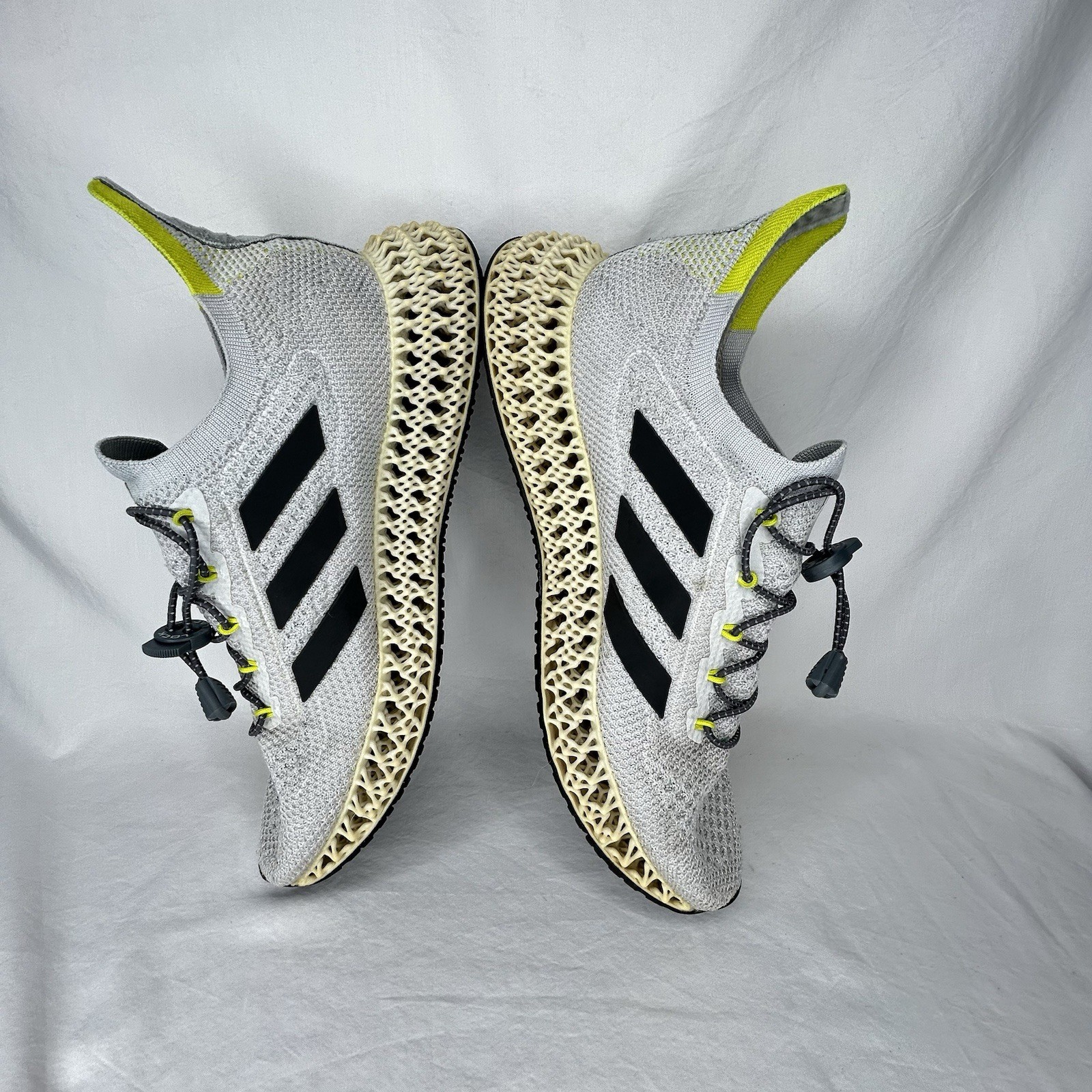 Adidas 4D Fwd Men’s Halo Silver/Cloud White/Acid Yellow GY4933 Shoes Size 10.5