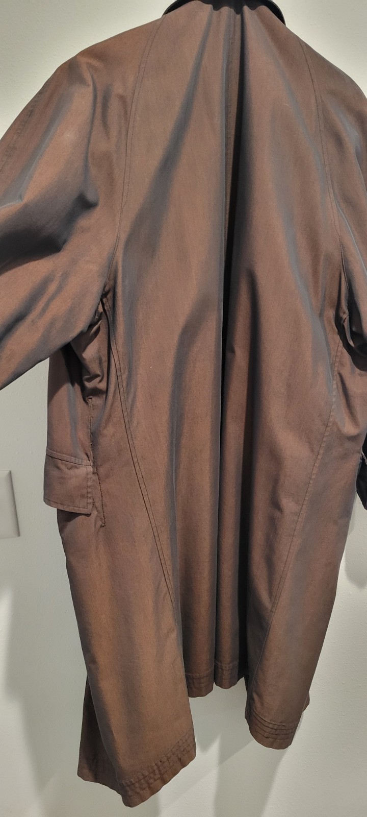 Chameleon Weatherproof Trench Coat Mens Brown Chartreuse Iridescent GOOD VTG