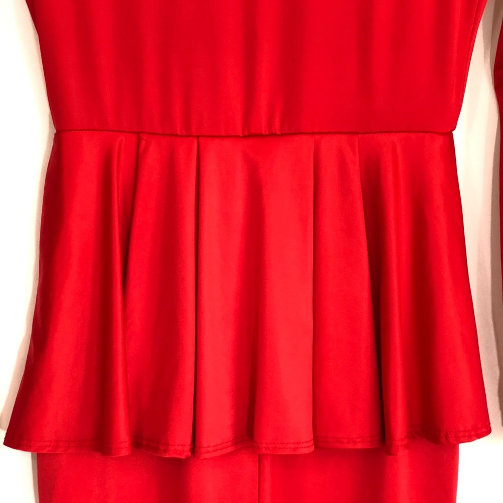 0032 Red Sexy Long Sleeve Mini Dress