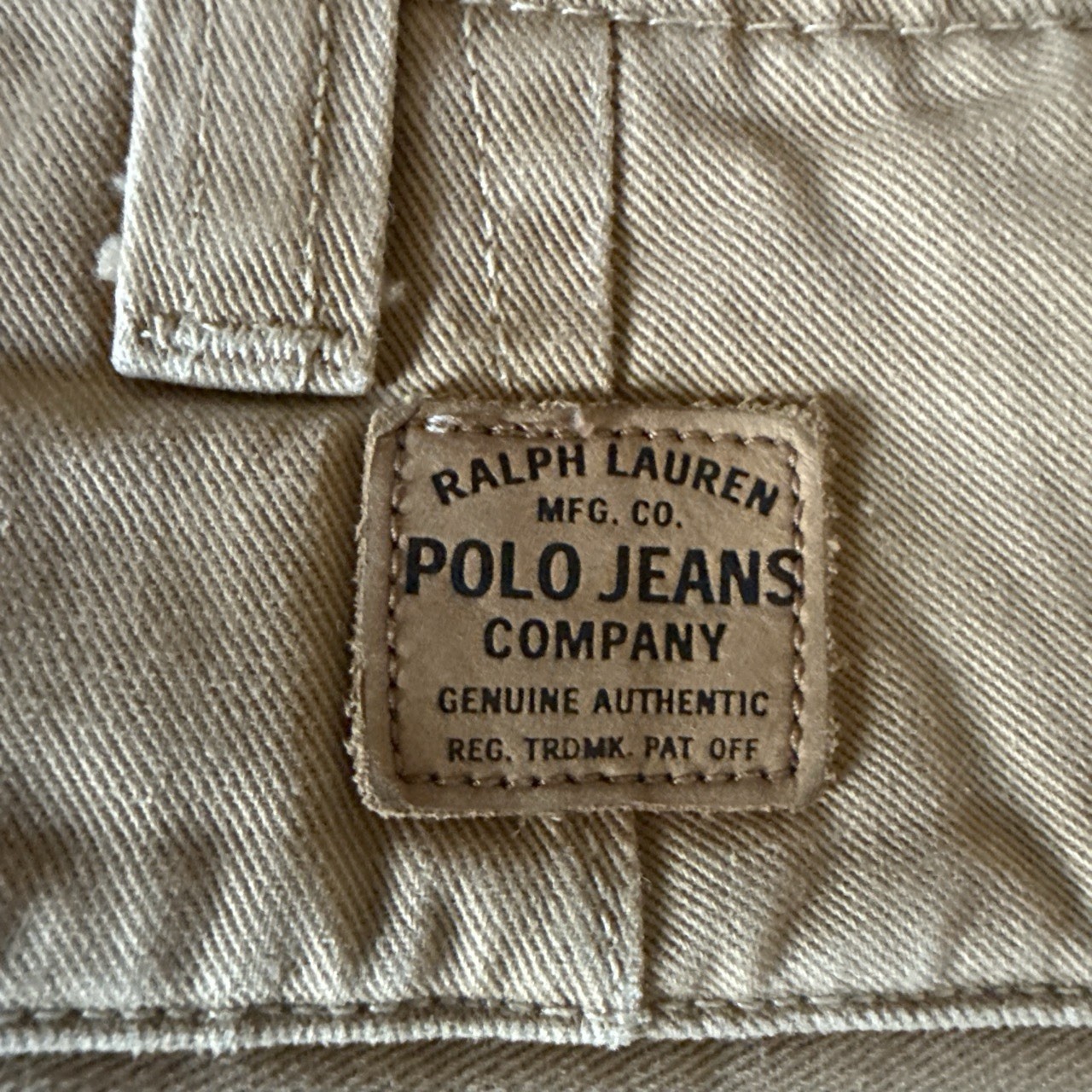 Polo Jeans Co. Ralph Lauren Men’s Beige Chino Pants Cotton Twill Straight 34