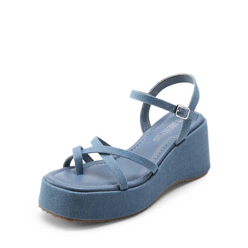 Dream Pairs Women Wedges Sandals Platform Square Toe Summer Beach Walking Sandal