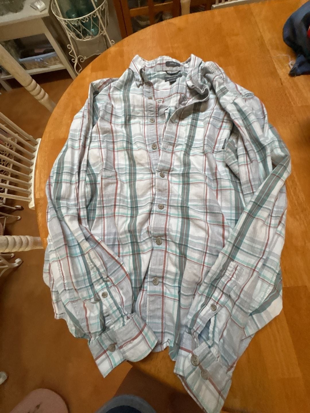 Eddie Bauer Men’s Long Sleeve Plaid Button-Down Shirt
