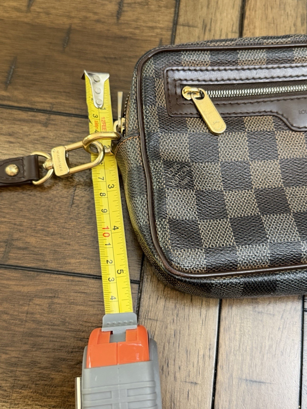 Louis Vuitton Damier Ebene Pochette Bi-Macau Clutch Bag, 13cm x 22cm