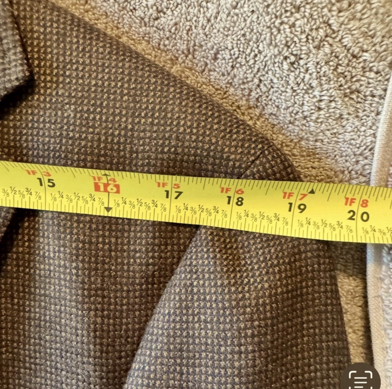 Hart Schaffner Marx Men’s 44R Brown Houndstooth Wool Blend Sport Coat 2Btn
