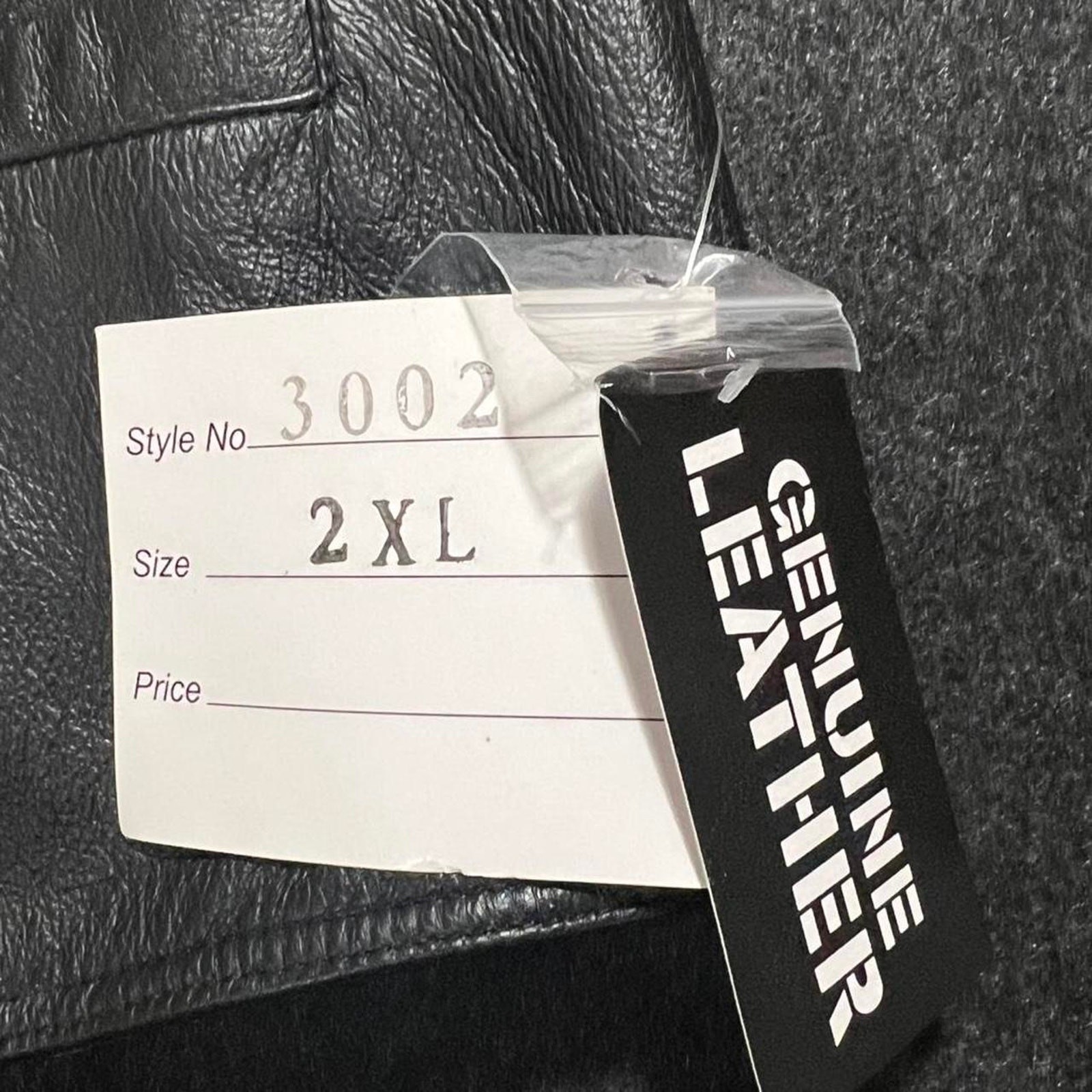 Unique Black USA leather USMC vest with orange accents