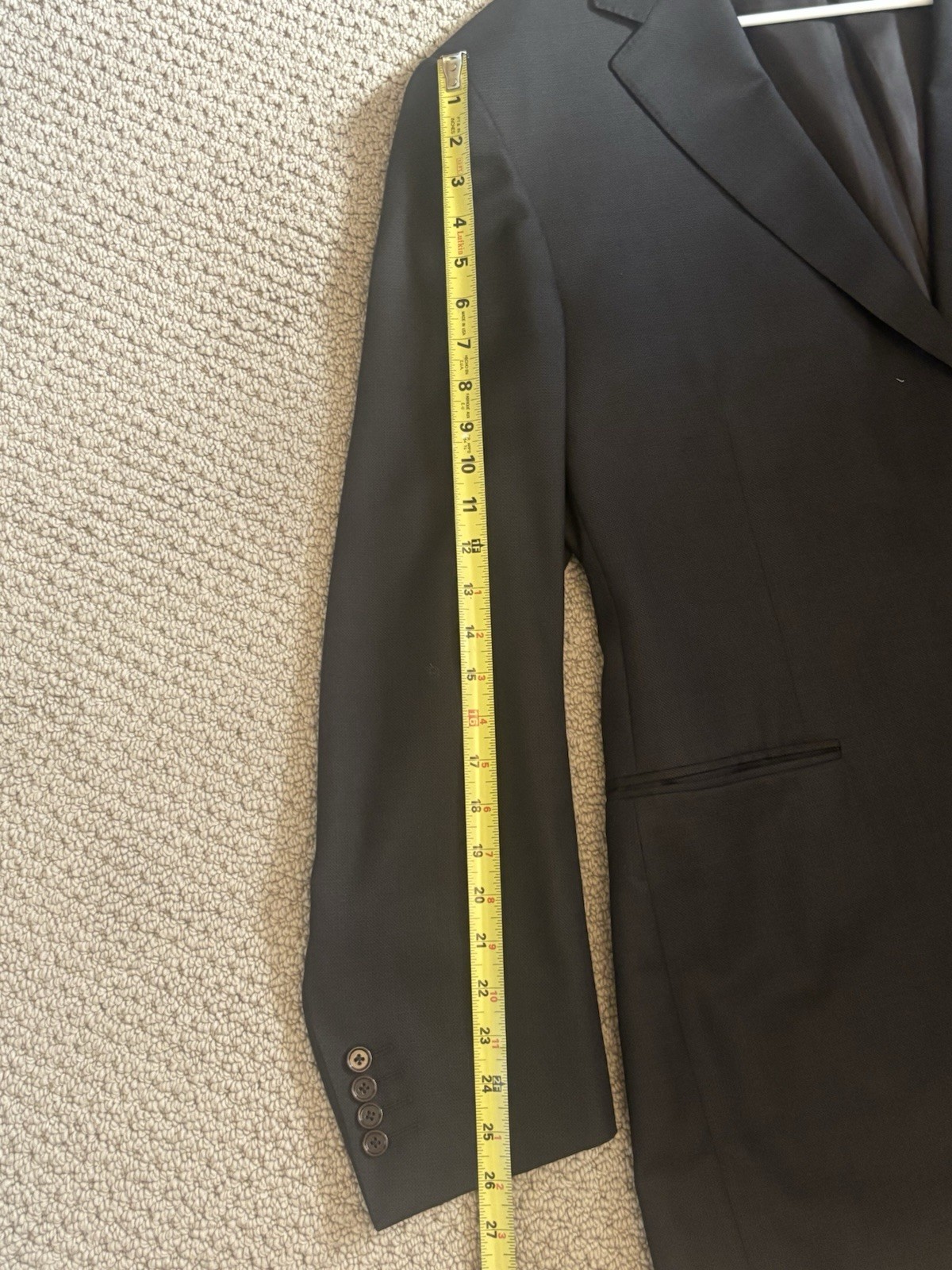 Canali Proposta Blazer Mens 60L / US 50L Black 100% Wool Italy Sport Coat XXL