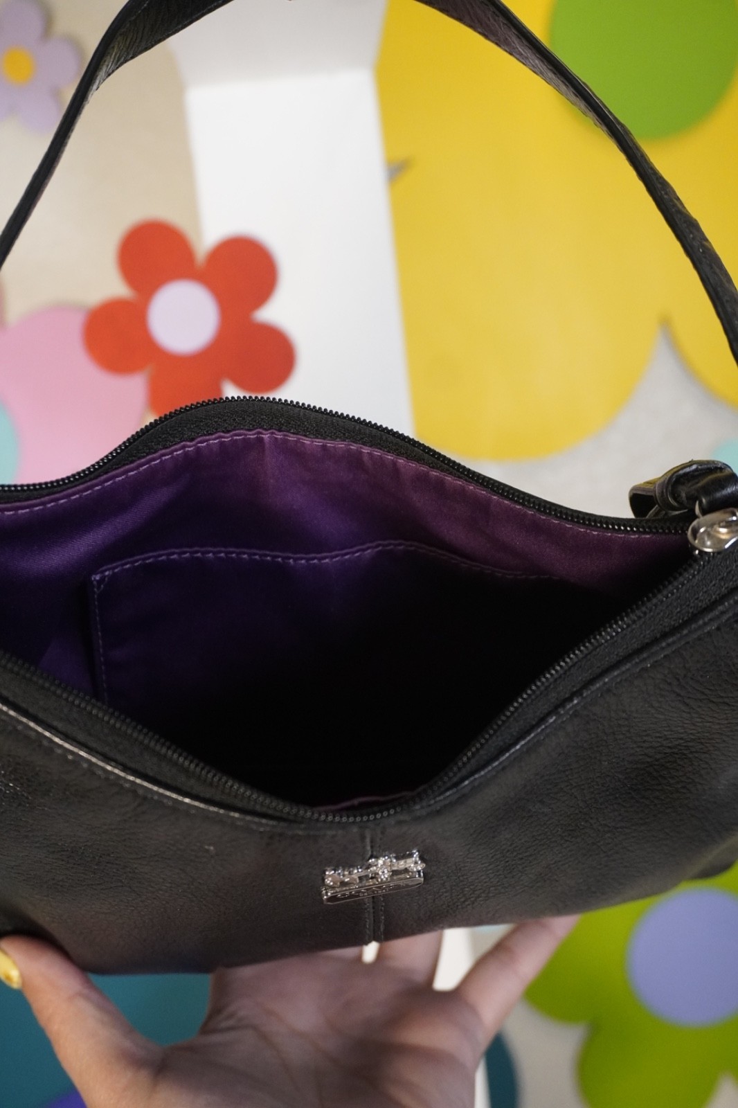 Coach Madison Mini Shoulder Bag/ Purple Lining