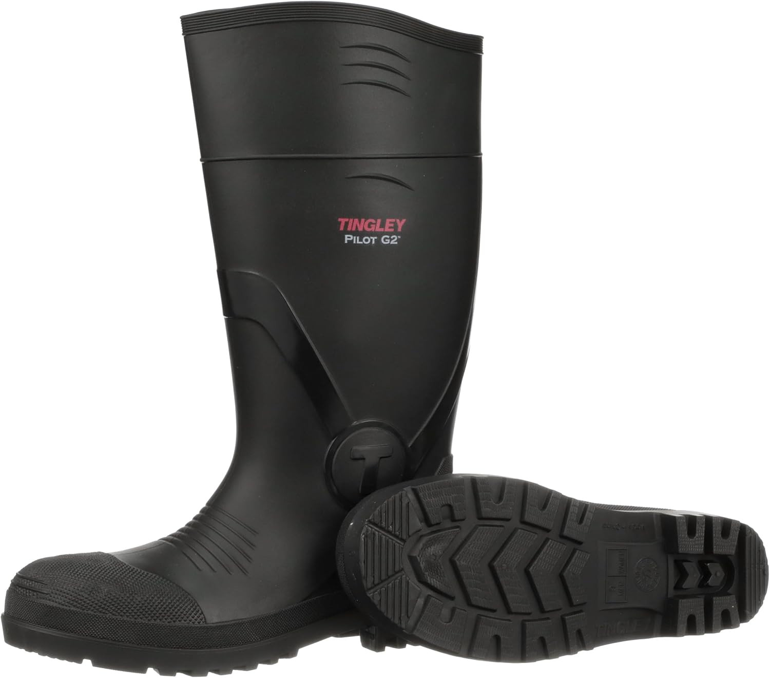 Mens Rubber Workboot Rain Boot, Black, 13 US