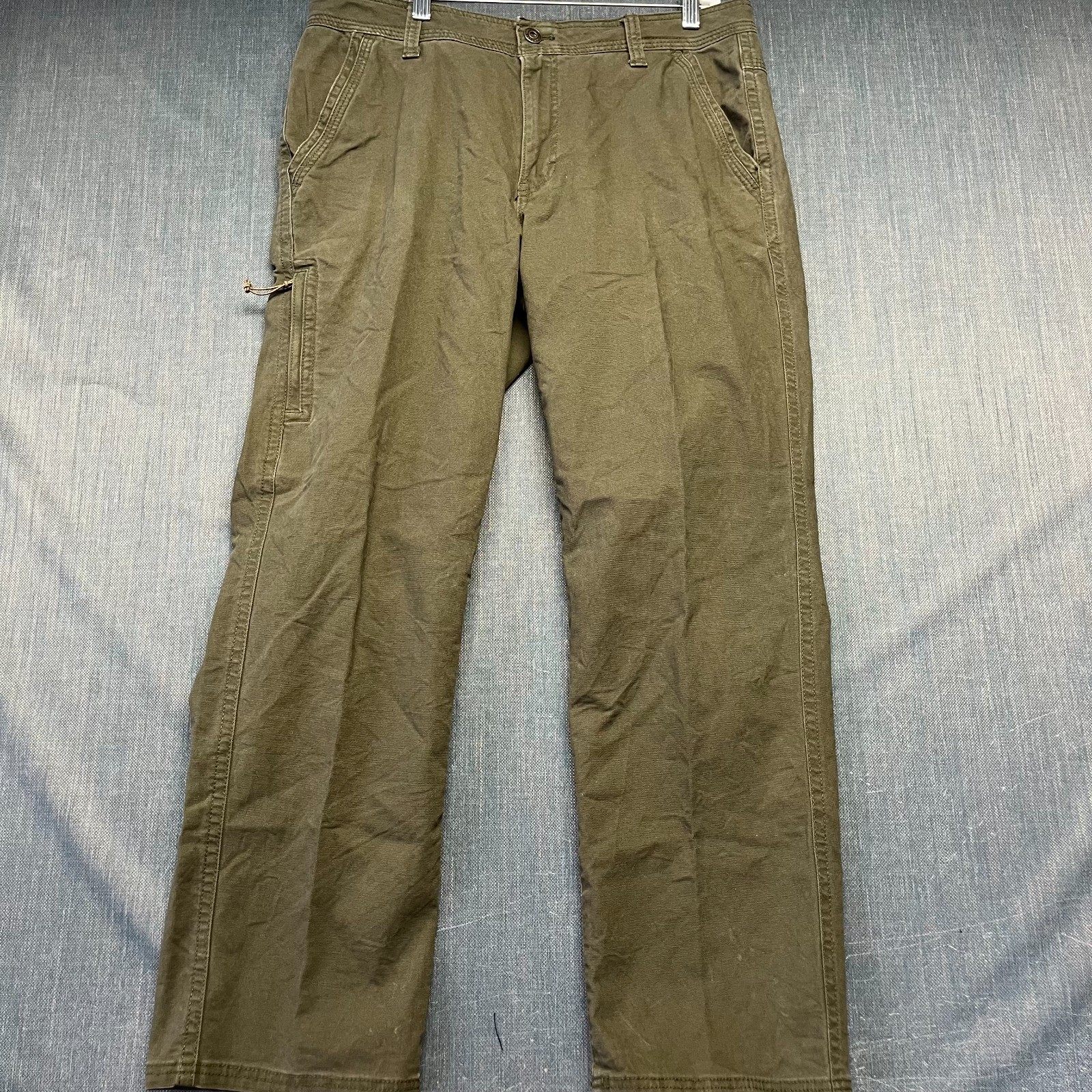 Legendary Outfitters Men’s Work Pants Size 34×30 Olive Stretch Carpenter Canvas