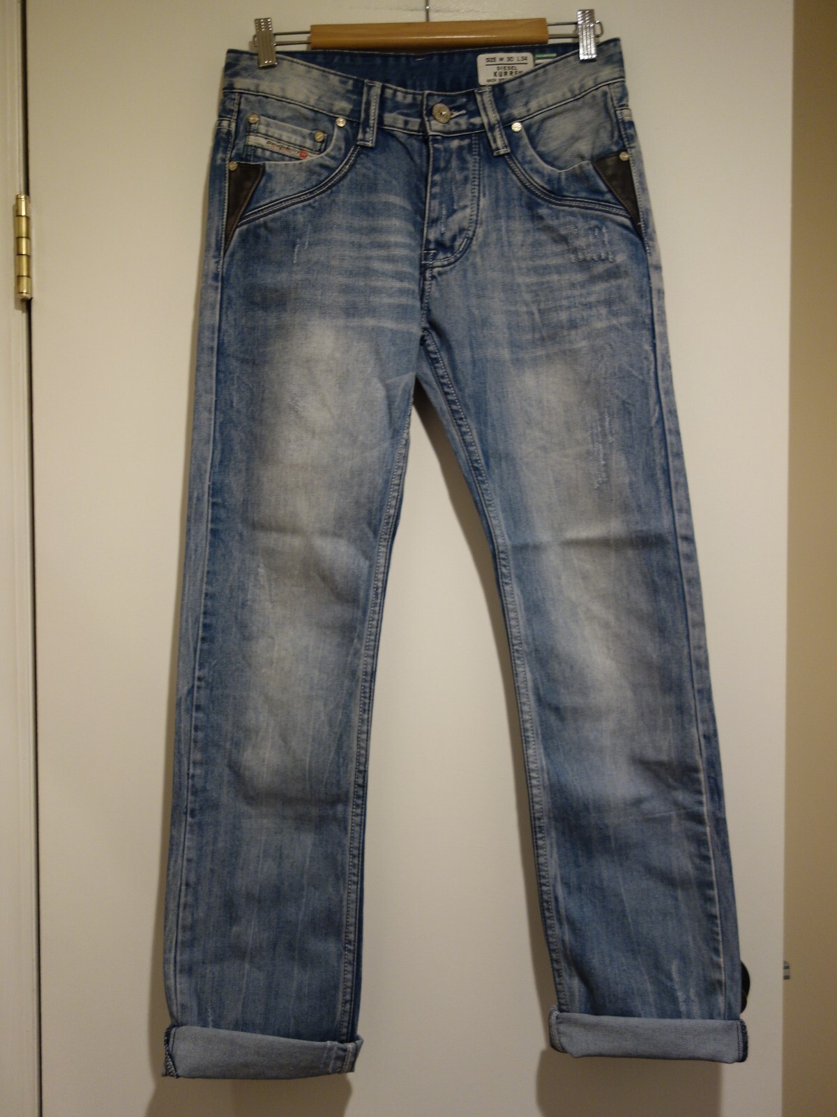 Diesel Industry Denim Jeans, KURREN, Lightly Distressed W29 x L32, Made in ITALY
