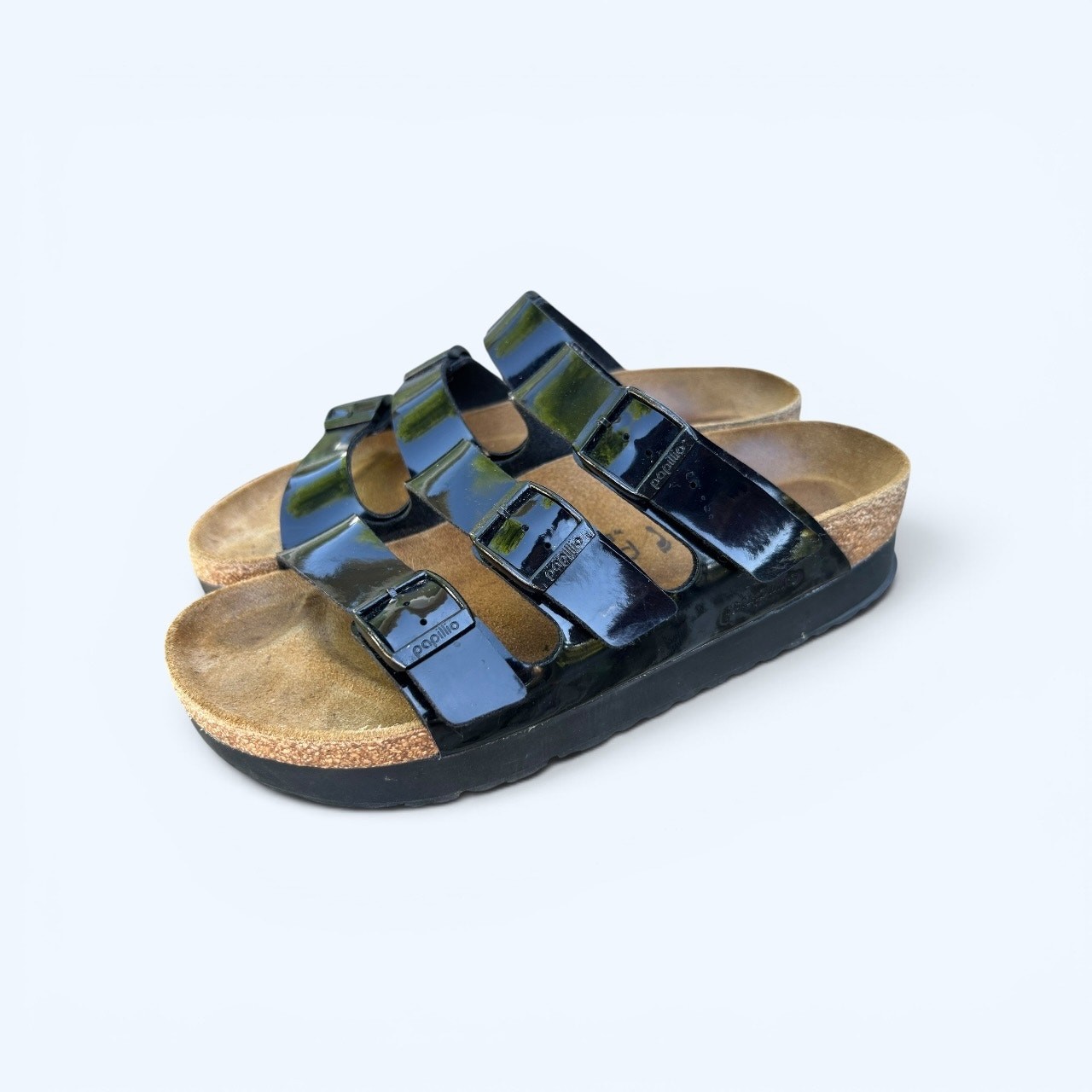 Birkenstock Papillio Florida Flex Platform Sandals – Black Patent EU 40 Narrow