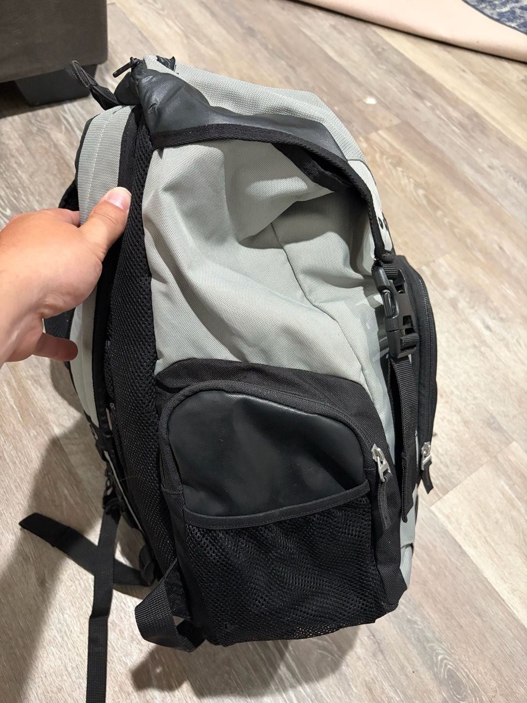 Oakley Kitchen Sink Backpack Grey Black Heavy Duty Travel Bag