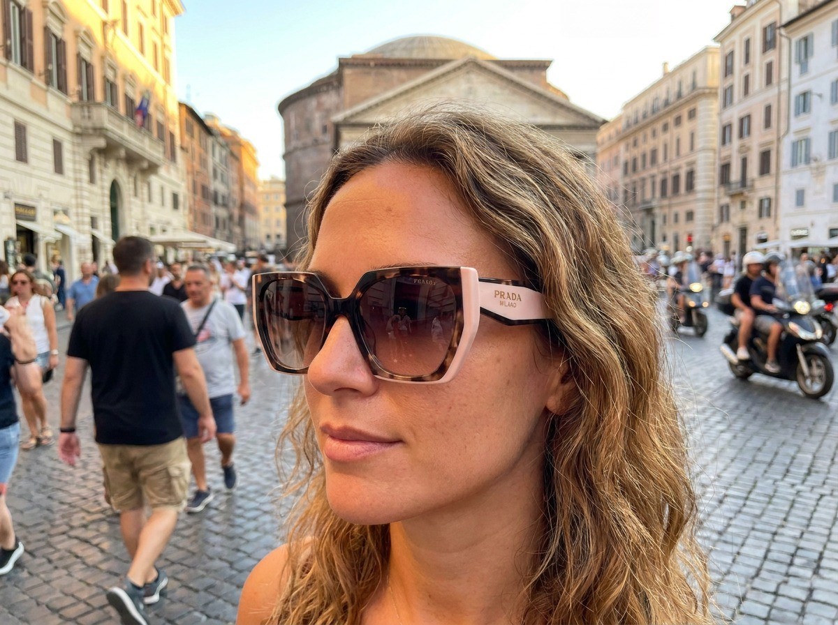 PRADA PR 15WS Women’s Sunglasses 01R0A6 Tortoise Caramel Brown – ships now