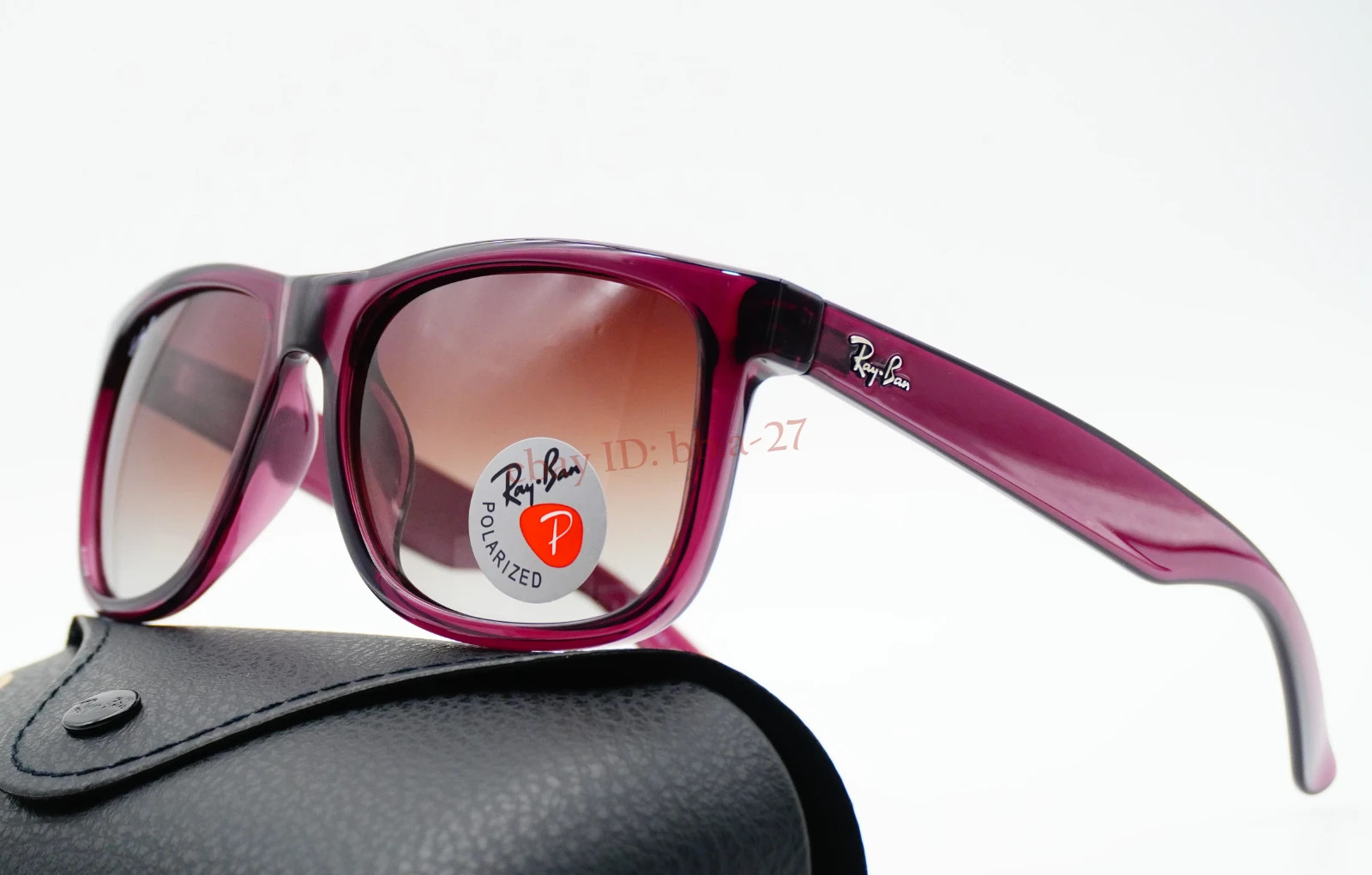 Ray-Ban Justin RB4165 54 mm Transparent Dark Brown Polarized Gradient Sunglasses