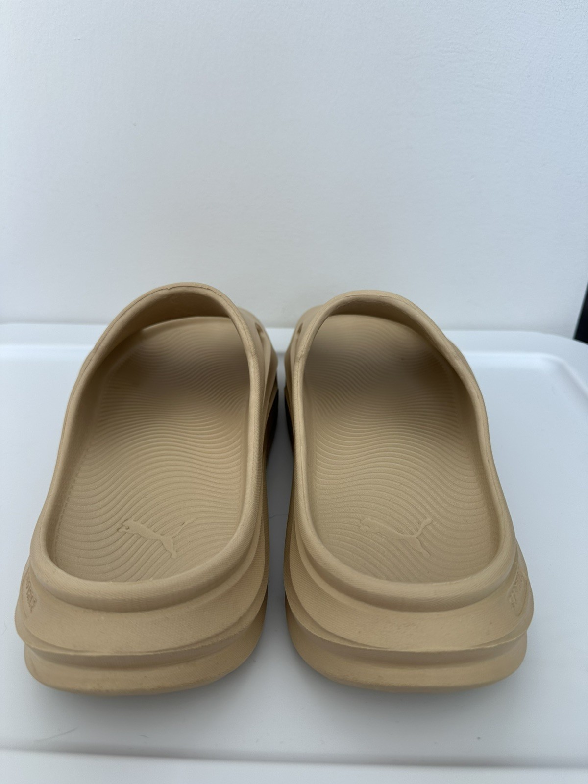 PUMA Softride Zerog Slide Mens Beige Casual Sandals Size 11 Yeezy Bone Pure