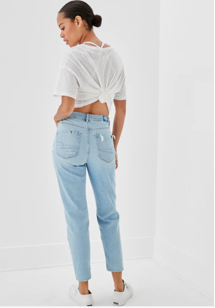 AE Stretch High V-Rise Mom Jean