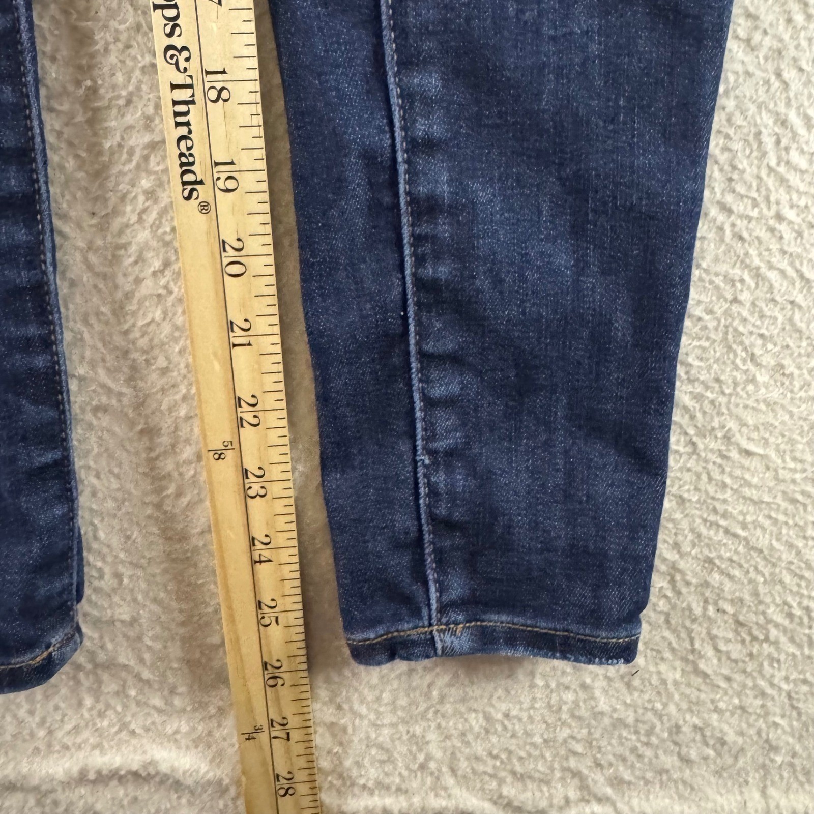 American Eagle Hi-Rise Jegging Womens 00 Short Blue Good Next Level Stretch