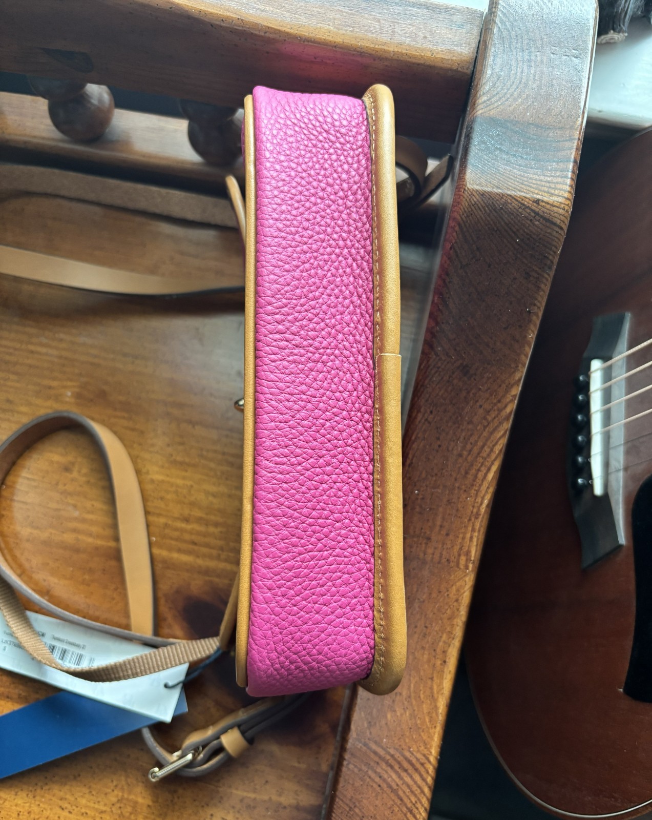 Dooney & Bourke Pebble Grain Turnlock Crossbody 22 in Fuchsia, new with tags