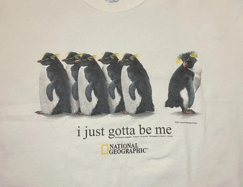 NEW Reprint Roc,khopper Penguin National Geographic t-shirt Cotton Size S to 5XL