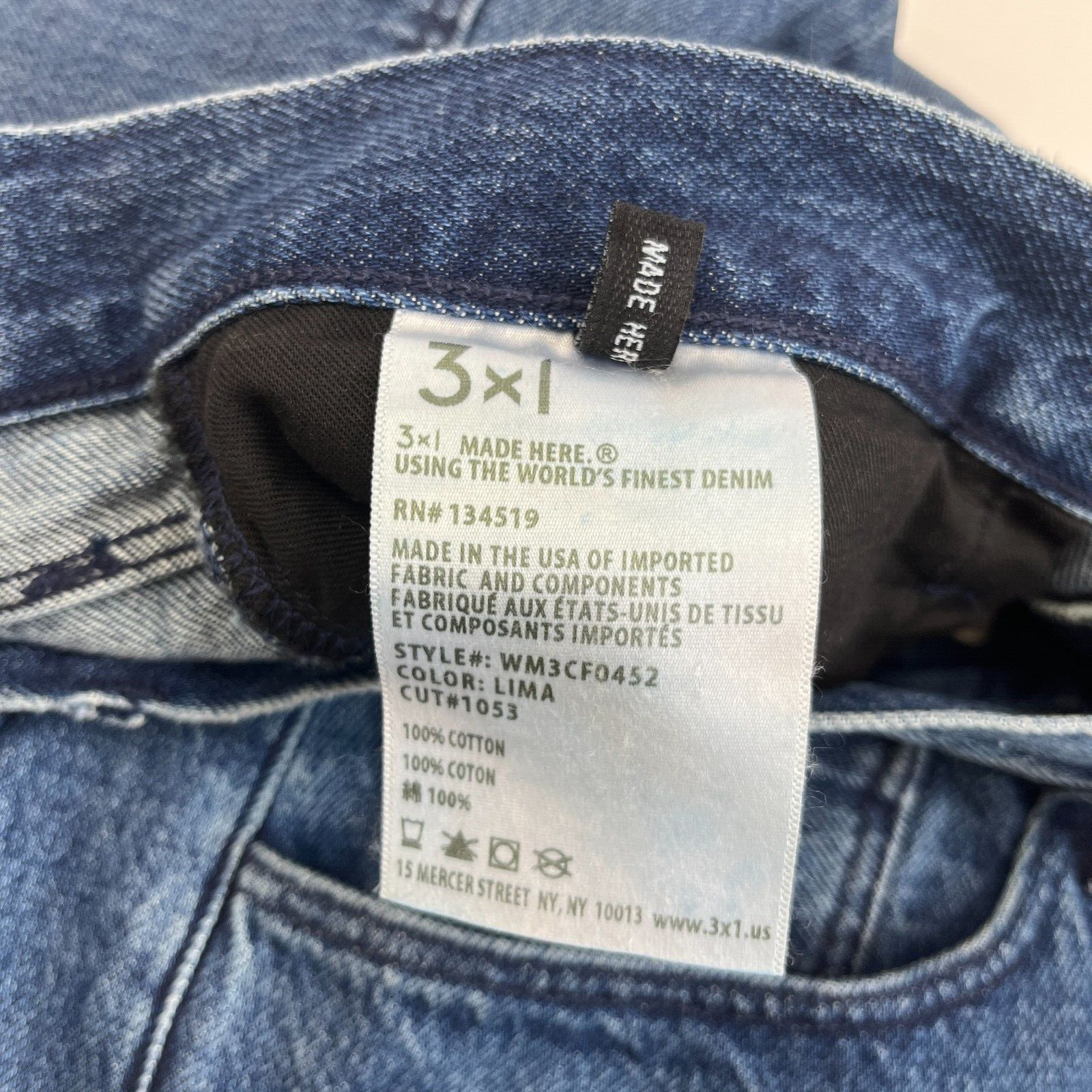 3×1 NYC Original Fringe Hem Lima Straight Denim Crop Selvedge Jeans 29 USA