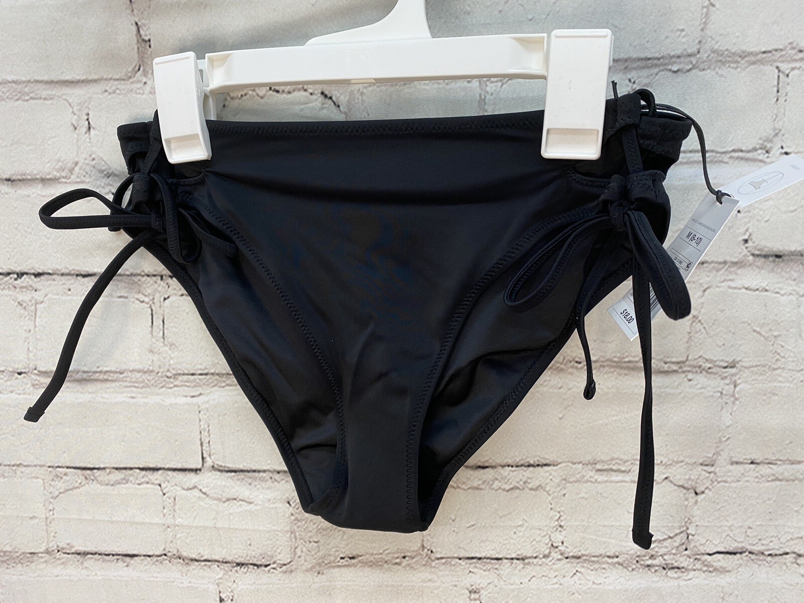 Women’s Lace-Up Black Cheeky Bikini Bottom – Shade & Shore