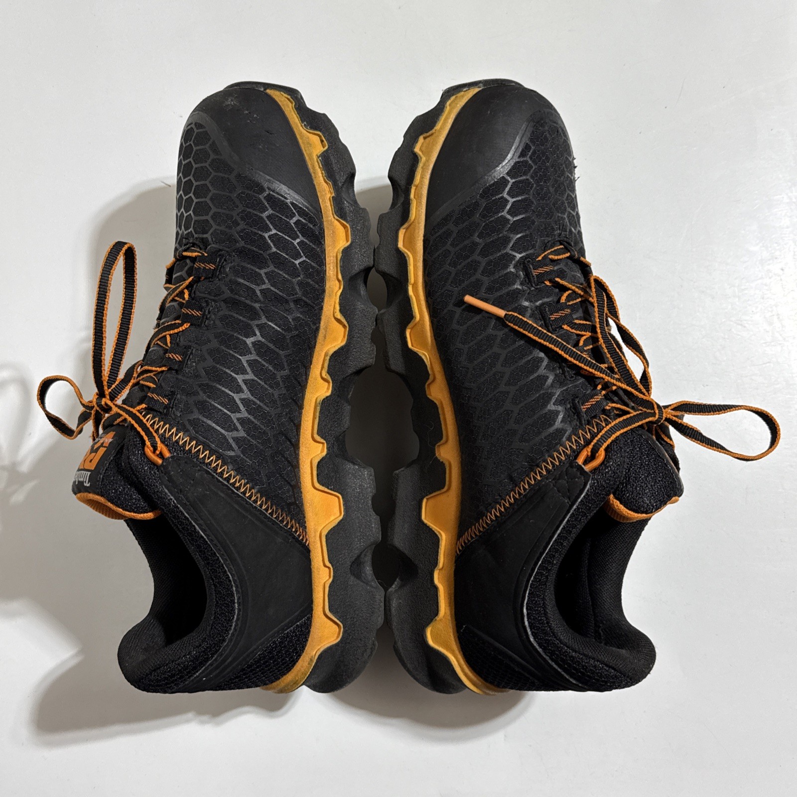 TIMBERLAND PRO Anti Fatigue Men’s 9 Work Shoes Alloy Toe A1B6S Black & Orange