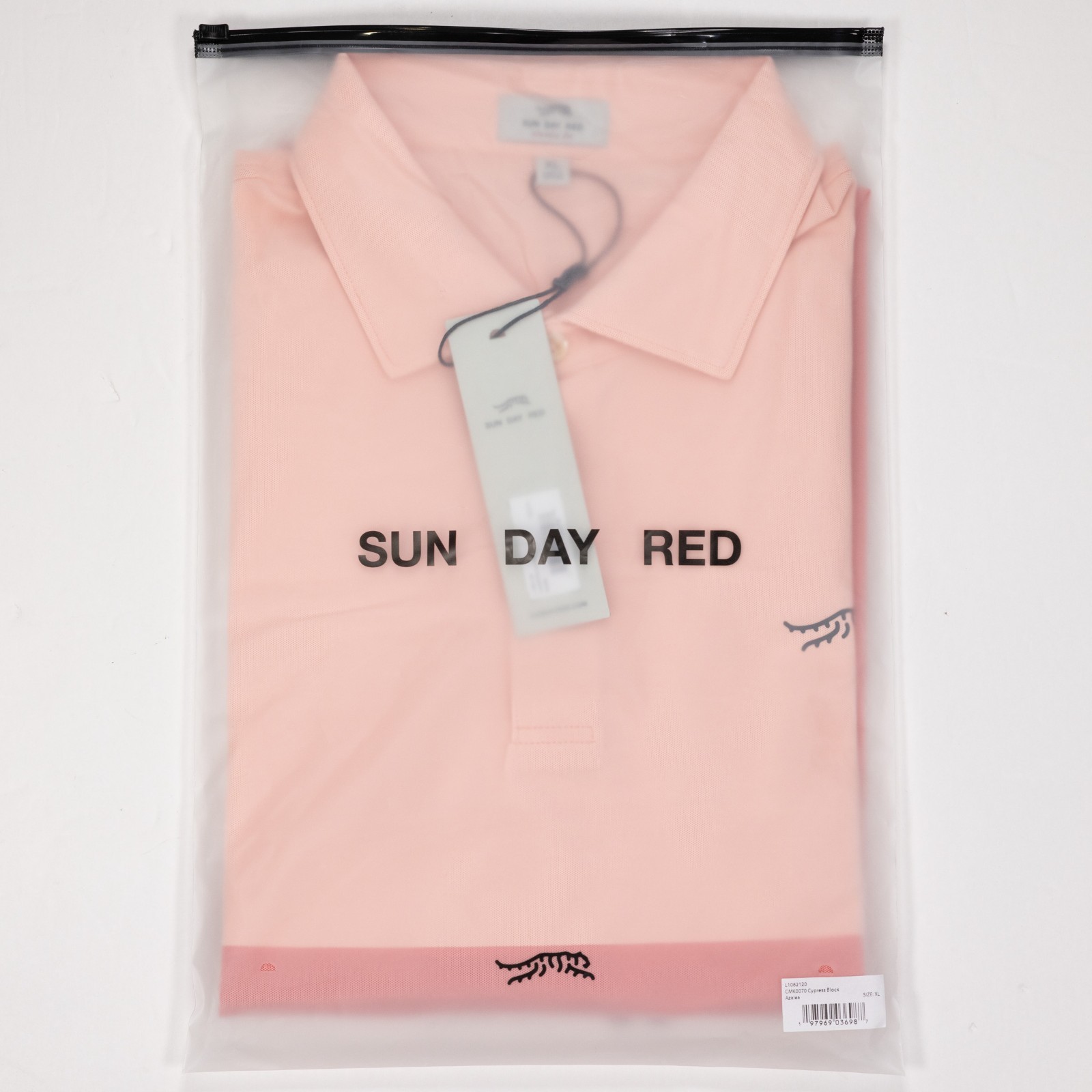 Sun Day Red Cypress Block Polo Shirt XL Azalea Pink Peach Colorblock NWT