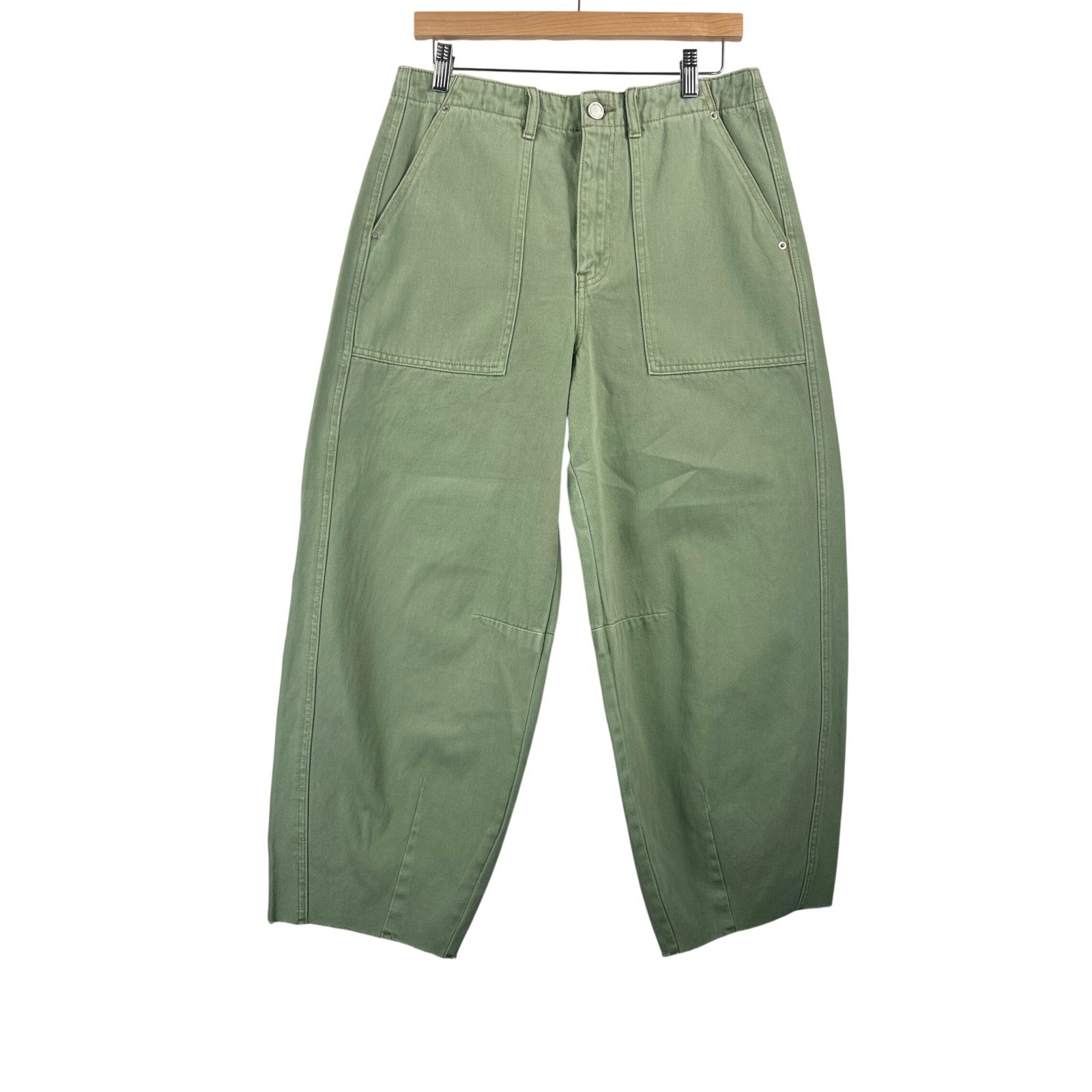 BLANKNYC The Bowery jeans sz 30 Green Barrel Leg Utility relaxed boho