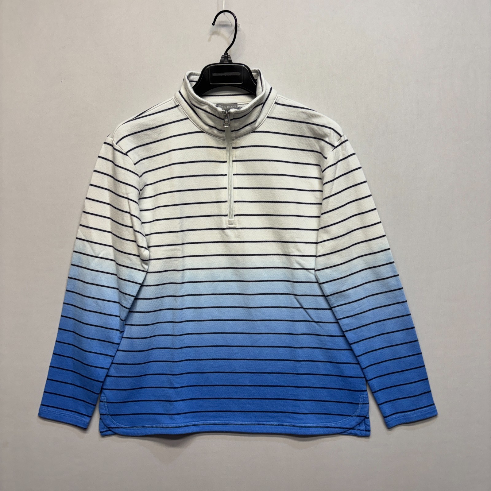 T by Talbots Women 1/4 Zip Pullover Top Sweater Size MP Medium Petite C121 -16