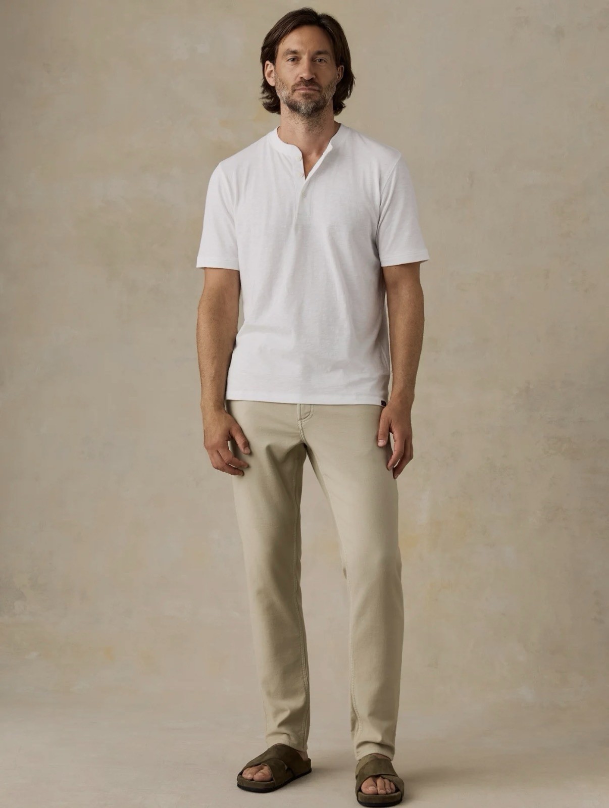Stretch Terry 5-Pocket Pant – Stone 33×32