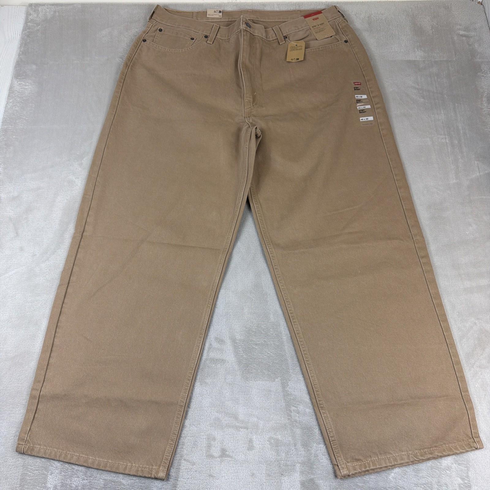 Levi’s 578 Baggy Denim Jeans Men’s Size 40×30 Tan/Khaki Cotton