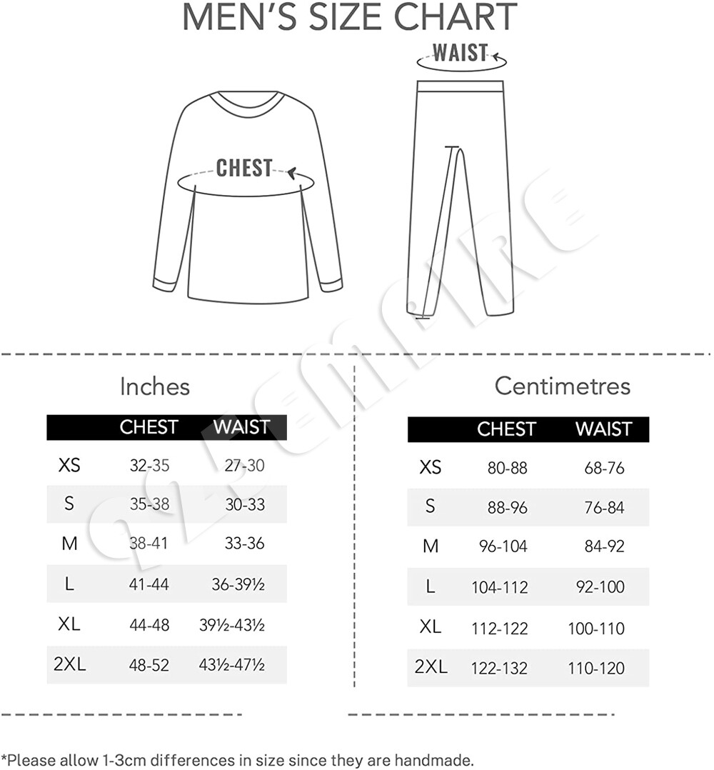 Men’s Long Johns Thermal Winter Fleece Lined Cotton Top Bottom Underwear Set