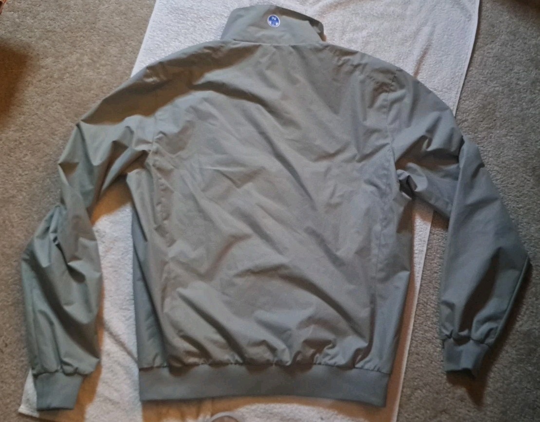 North Sails Mesh Lined Sailer Jacket Mens 2XL Grey High Neck Full Zip Bomber