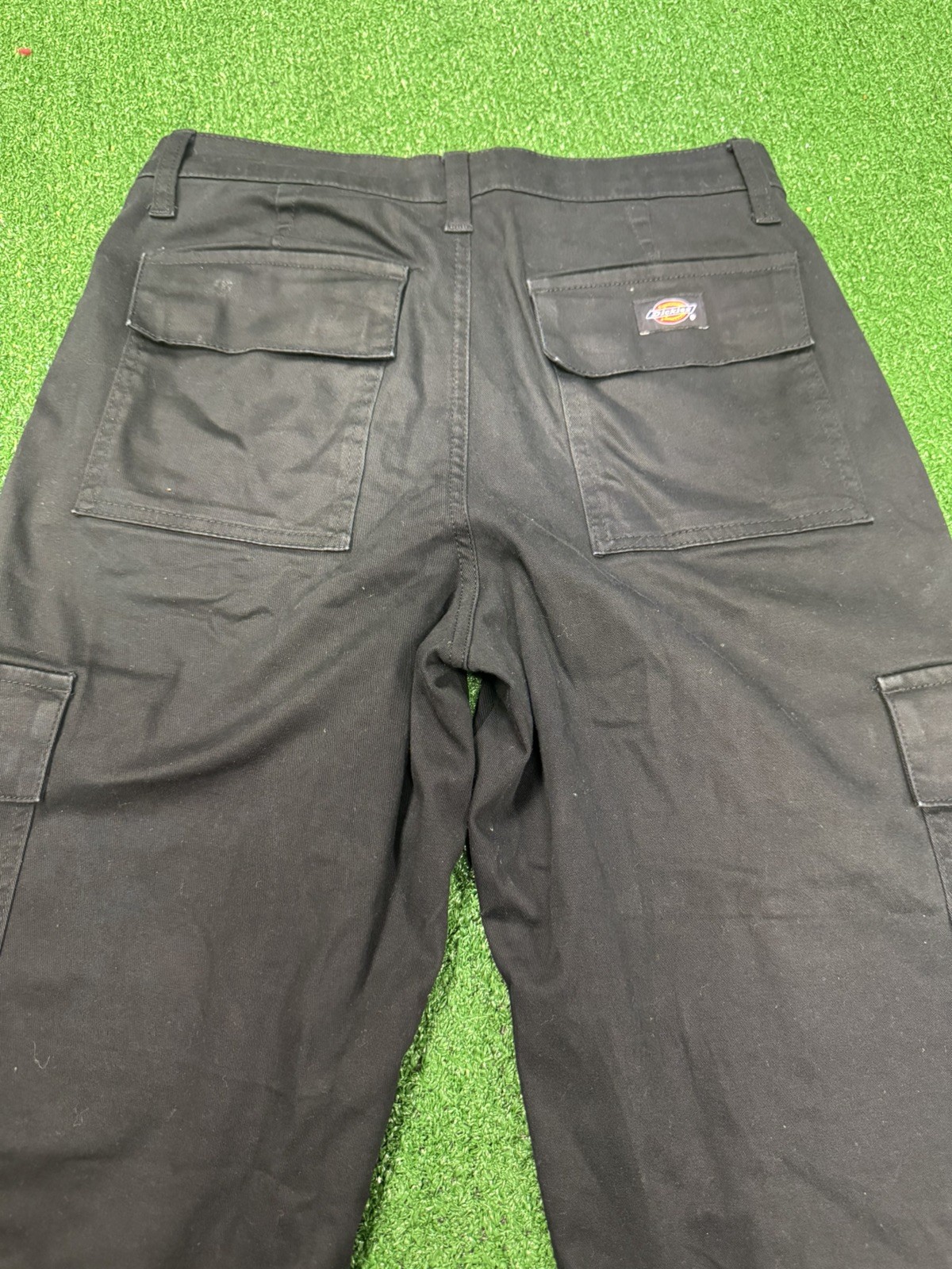 Dickies Cargo Pants Mens 26 R Black Relaxed Fit Canvas Workwear Utility Pockets