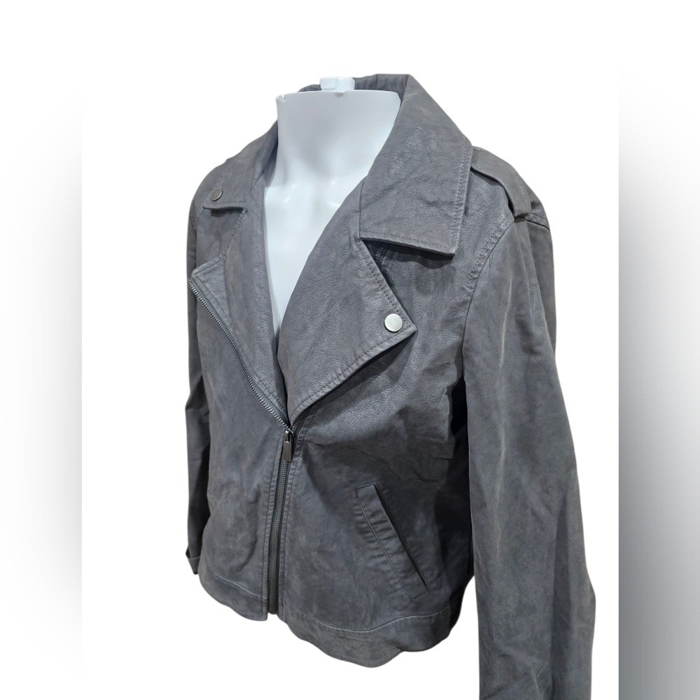 Women’s Gray Moto Jacket The Loft Size 12