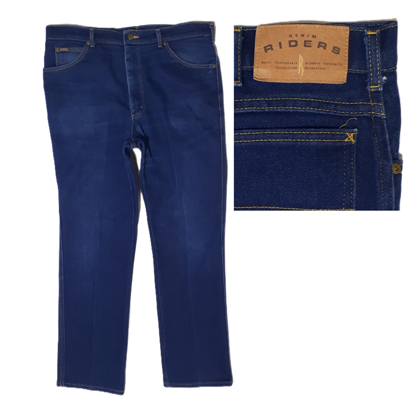 Lee Women Jeans Blue Denim Riders VTG USA Rise=13in Inseam=31in Waist=38in