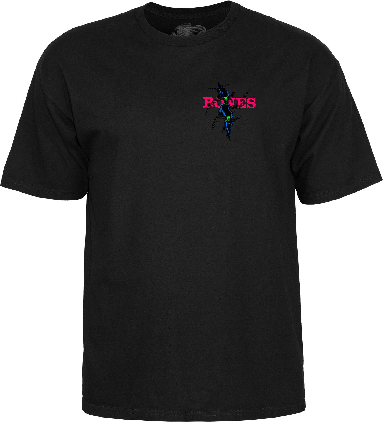 Powell Peralta SHRED Skateboard T Shirt BLACK w/BLACKLIGHT Graphic