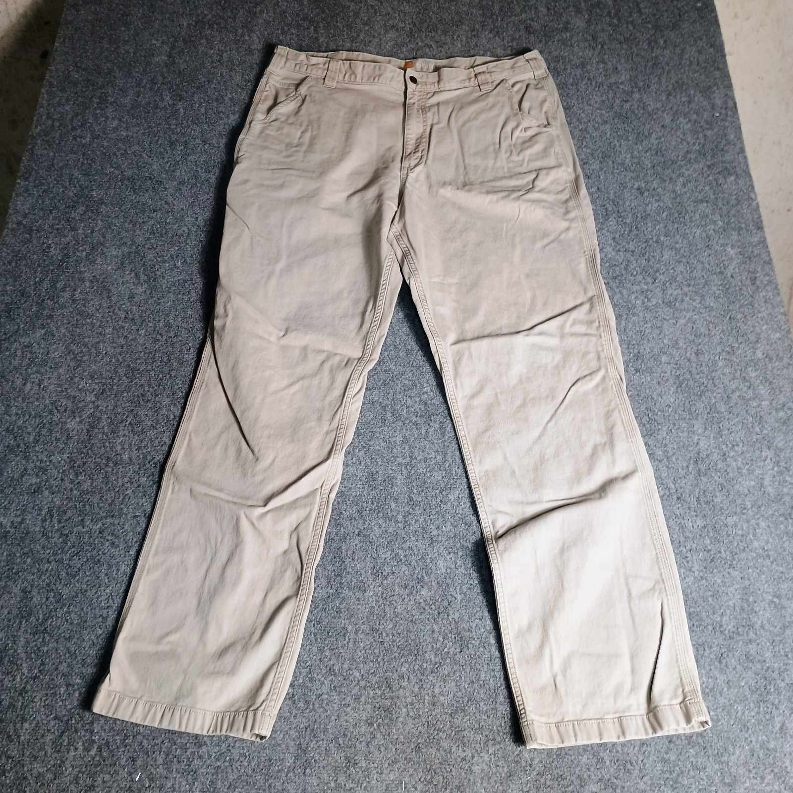 Carhartt Relaxed Fit Work Pants Men’s 40×36 Tan Khaki Utility Pocket Stretch