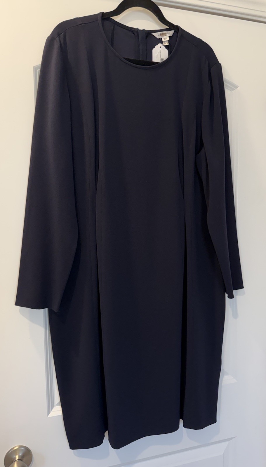 LK Bennett Dr Jessica Dress Navy Blue Classic Seamed Sheath Size 16 EUC $545