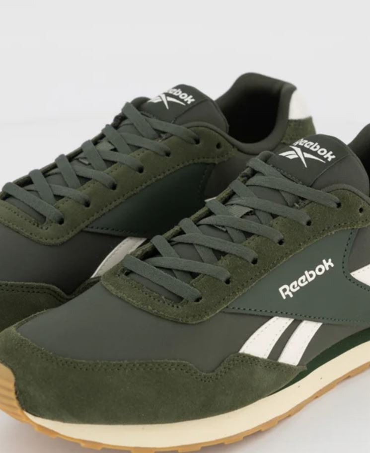 CLEARANCE!! Reebok Glide Low Mens Casual Shoes (D) (Grit Green/Chalk)