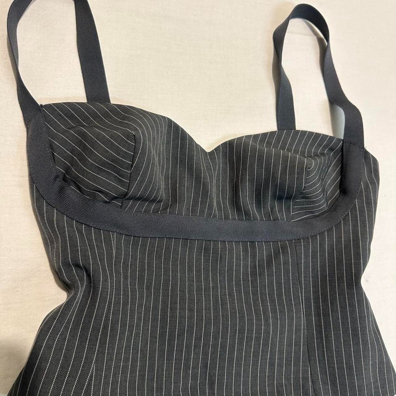 Princess Polly grey pinstripe super cute top – matching pants not included