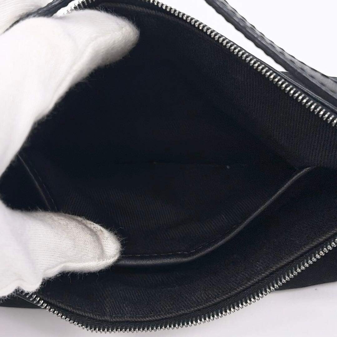 CELINE Shoulder Bag Pouch Pochette C Macadam Black Vintage Authentic From Japan