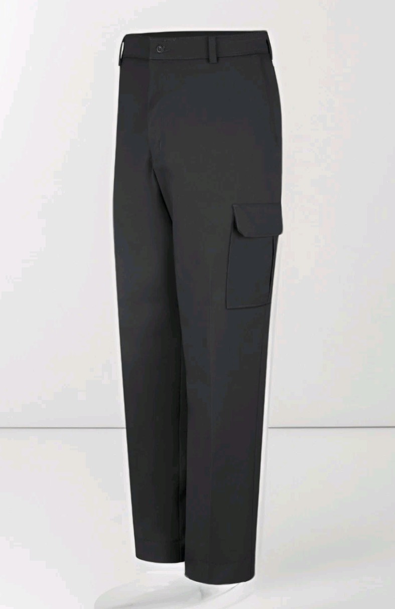 Red Kap Mens Black Cargo Pants With Snap PT88BKN Workpants Uniform Workwear