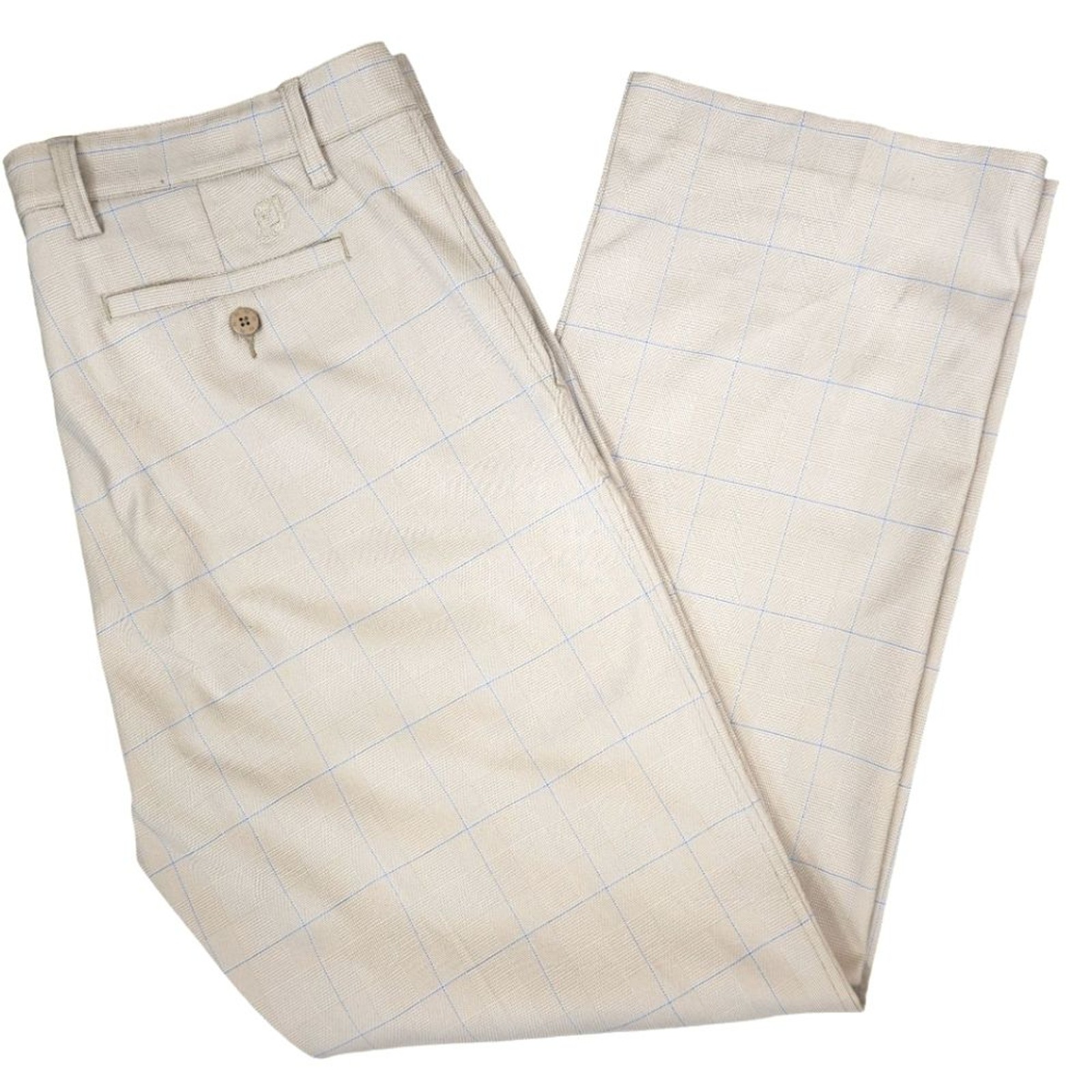 FootJoy Polyester Spandex Blend Windowpane Print Pants 38×32