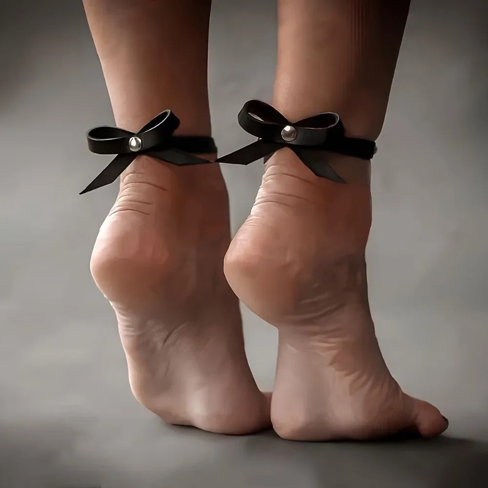 Leather Anklet Women’s Sexy Leather foot bow Ankle Accessories ankle bracelets