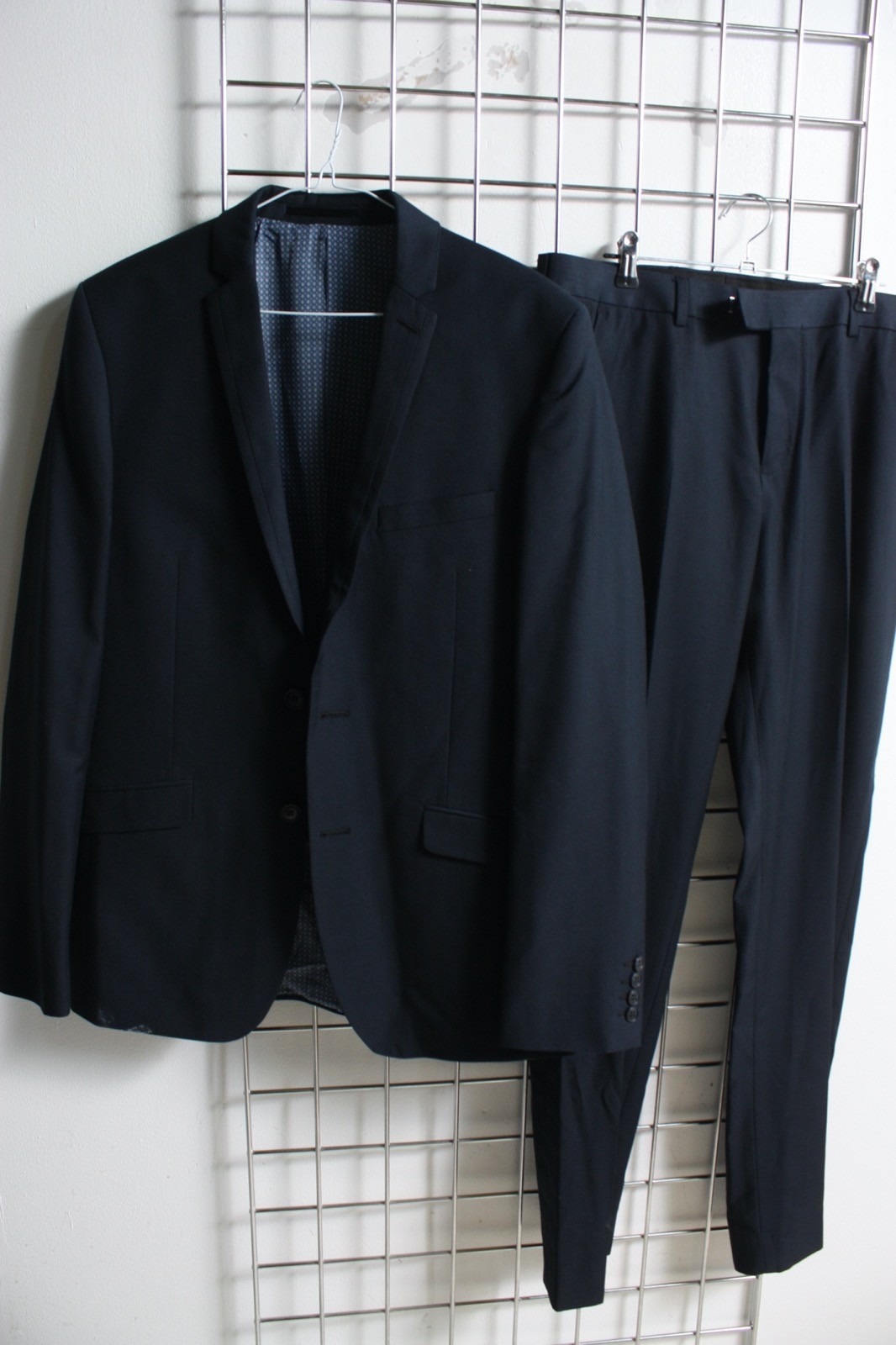 Limehaus Mens Suit Jacket Trousers – Blue – Chest 38 Long – W32 Long (k55)