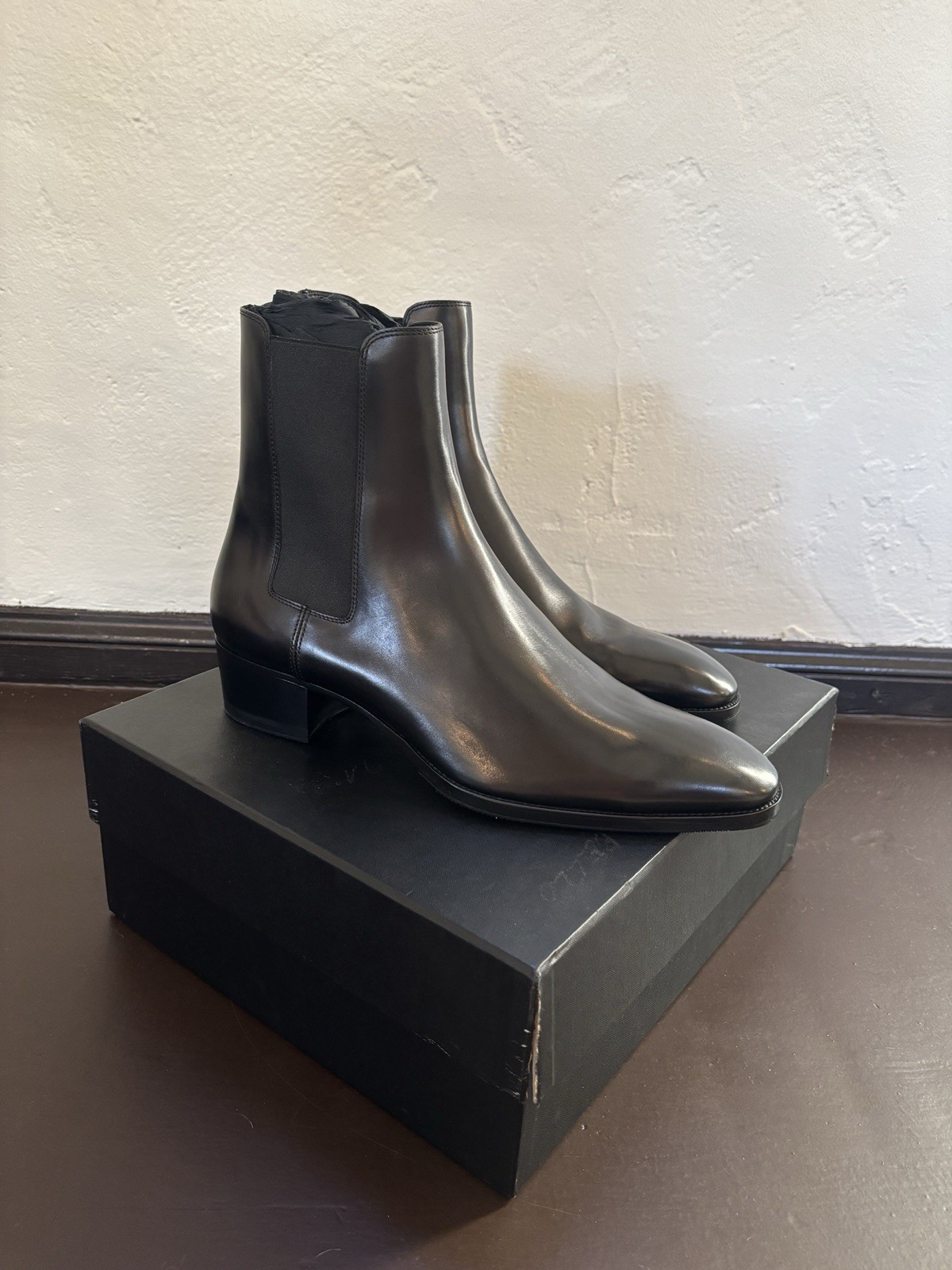 saint Laurent hedi Slimane Wyatt Boots Black 46