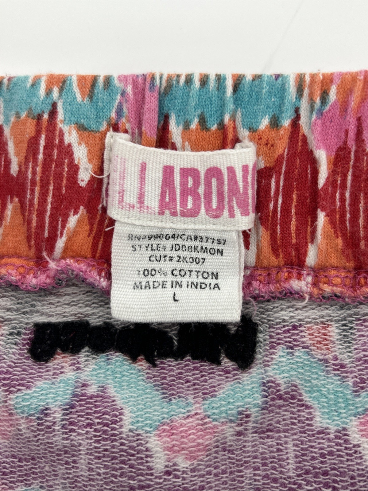 Billabong Strapless Mini Dress Large Multicolor Ikat Geometric Pockets JD08KMON